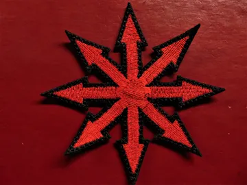 CHAOS  Embroidered patch   (black metal)   U.S.A   317*