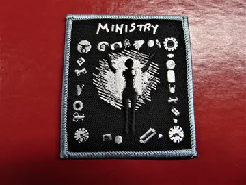 MINISTRY…  Embroidered Patch  (industrial thrash)   U.S.A   504