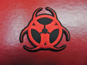 BIOHAZARD …Embroidered patch (hardcore)…  (2662)