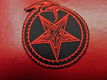 BAPHOMET…  Embroidered Patch  (black metal)  3330
