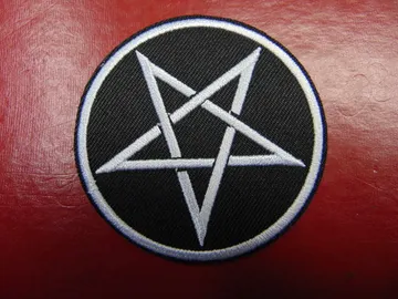 PENTAGRAM   Embroidered patch  (black death)  3340