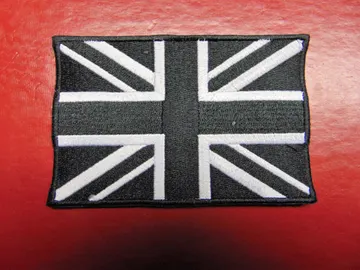 BLACK U.K. FLAG…   Embroidered Patch   (metal nation)   U.K.   2689