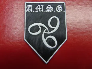 A.M.S.G   Embroidered Patch   (black metal)   Canada   3211