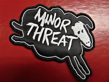 MINOR THREAT  Embroidered Patch   (hardcore)  U.S.A   3992