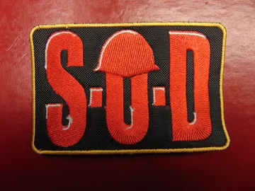 S.O.D…  Embroidered Patch  (thrash metal)    U.S.A   2342