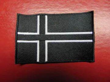 BLACK NORWAY FLAG…   Embroidered Patch   (metal nation)  3263