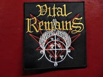 VITAL REMAINS…  Embroidered Patch  (black death)   U.S.A   3814