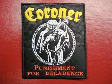 CORONER…  Embroidered Patch  (death thrash)   Switzerland   1247