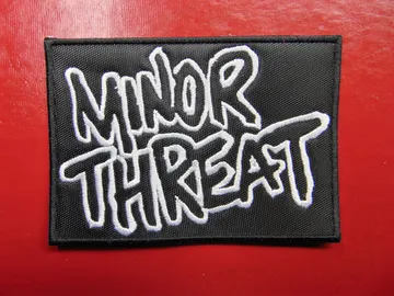 MINOR THREAT…   Embroidered Patch   (hardcore punk)   U.S.A   3856