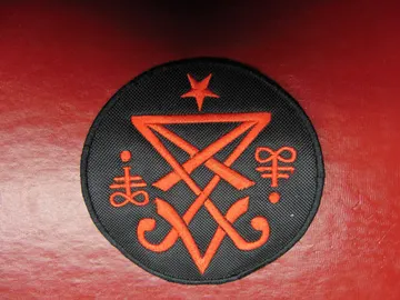 SULPHUR & SIGIL OF LUCIFER Embroidered Patch  (black metal)    2898