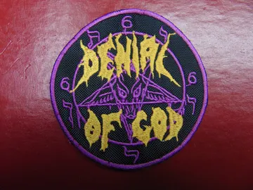 DENIAL OF GOD  Embroidered Patch  (black metal)  Denmark   3505
