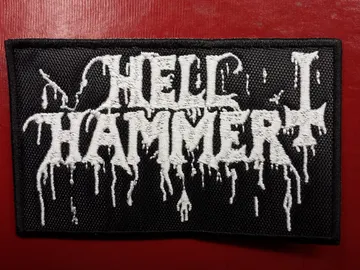 HELLHAMMER…  Embroidered Patch  (black metal)   Switzerland   438