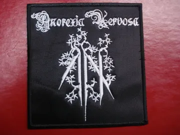 ANOREXIA NERVOSA…  Embroidered Patch  (goth black)    France   1194