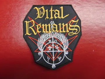 VITAL REMAINS…   Embroidered Patch   (Black Death)   U.S.A   3869