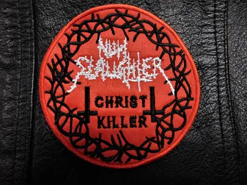 NUNSLAUGHTER…  Embroidered Patch  (black death)    U.S.A   856