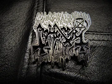 ABHORER…  Metal Pin/Badge  (black metal)  Singapore   463