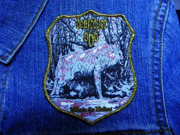 DESTROYER 666   Woven Patch  (black  metal)   282