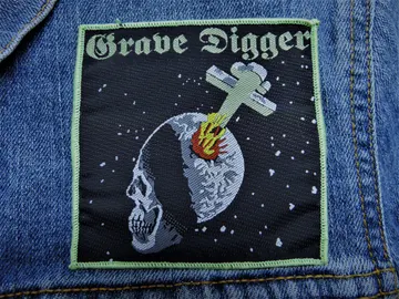 GRAVE DIGGER  Woven Patch (speed heavy)   (4178)