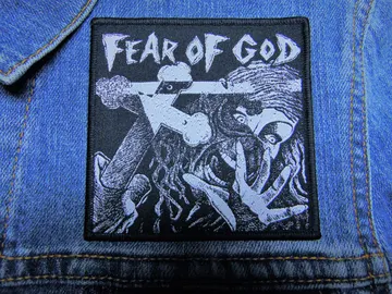 FEAR OF GOD…  Woven Patch  (brutal grind)    Switzerland   (084)