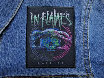 IN FLAMES…  Official Woven Patch  (melodic death)   Sweden   (2579)