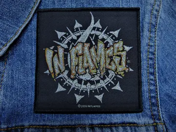 IN FLAMES… Official Woven Patch  (melodic death)   Sweden   (1728)