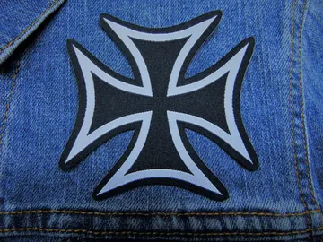 IRON CROSS  Official Woven Patch  (viking metal)   (3191)