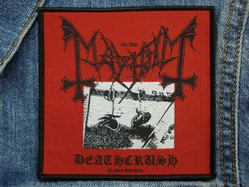 MAYHEM…  Official Woven Patch  (black metal)    Norway   (2105)