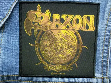 SAXON…  Official  Woven  Patch  (nwobhm)    U.K   (1586)