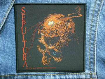 SEPULTURA…  Official Woven Patch  (death thrash)   Brazil   (1088)