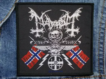 MAYHEM  Official Woven Patch  (black metal)   (092)