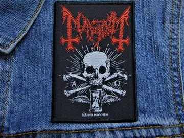 MAYHEM…  Official Woven Patch  (black metal)    Norway   (2995)