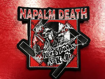 NAPALM DEATH…  Embroidered Patch  (death grind)    U.K   4211