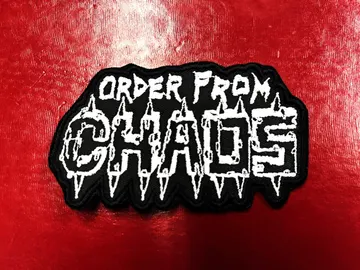 ORDER FROM CHAOS…  Embroidered Patch  (black death)    U.S.A   4353