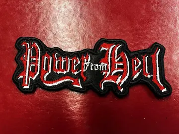 POWER FROM HELL…  Embroidered Patch  (black trash)    Brazil   4490
