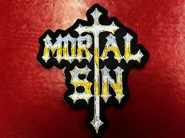 MORTAL SIN…  Embroidered Patch  (thrash metal)    Australia   4555