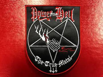 POWER FROM HELL…  Embroidered Patch  (black trash)    Brazil   4580