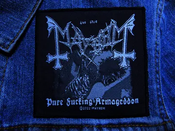MAYHEM…  Official Woven Patch  (black metal)    Norway   (2451)