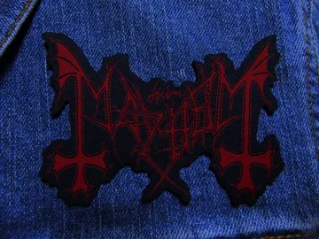MAYHEM…  Official Woven Patch  (black metal)    Norway   (4087)