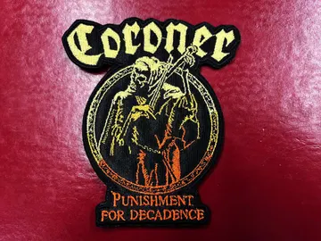 CORONER…  Embroidered Patch  (death thrash)    Switzerland   2322