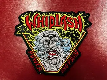WHIPLASH…  Embroidered Patch  (thrash metal)    U.S.A  4044