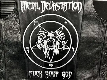 METAL DEVASTATION…  Embroidered Backpatch  (store logo)    U.S.A   065