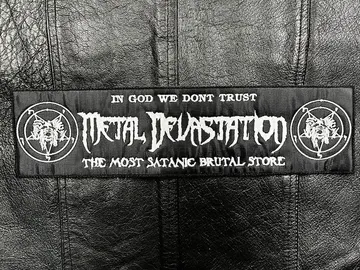 METAL DEVASTATION…  Embroidered Backpatch  (store logo)    U.S.A   090