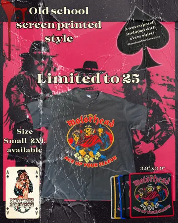 Äce Üp Ÿour Slëëve T-Shirt + Bonus woven patch