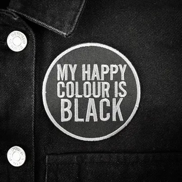 My Happy Colour is Black Patch