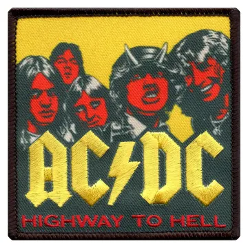 ACDC Highway To Hell Sublimated Square Embroidered Iron On Patch
