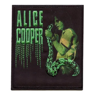 Alice Cooper With Snake Patch Boa Constrictor Embroidered Iron On