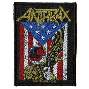 Anthrax Judge Dredd Eagle Patch Law Satire Mascot Woven Sew On