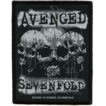 Avenged Sevenfold Band Patch 3 Skulls Rock Woven Sew On