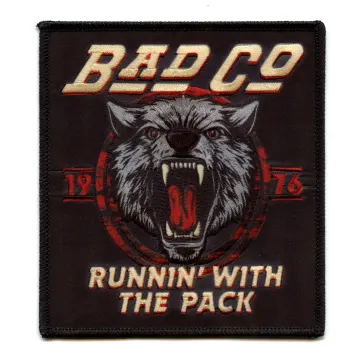 Bad Company Runnin' With The Pack Wolf Patch Classic Rock Sublimated Embroidered Iron On
