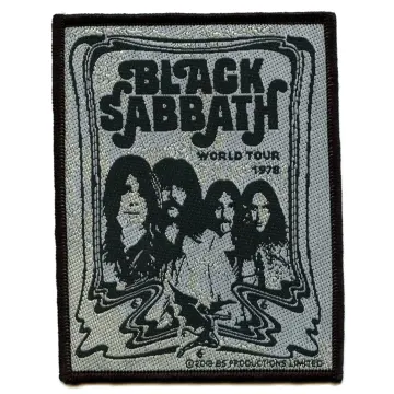 Black Sabbath Poster Patch World Tour Members Woven Sew-On